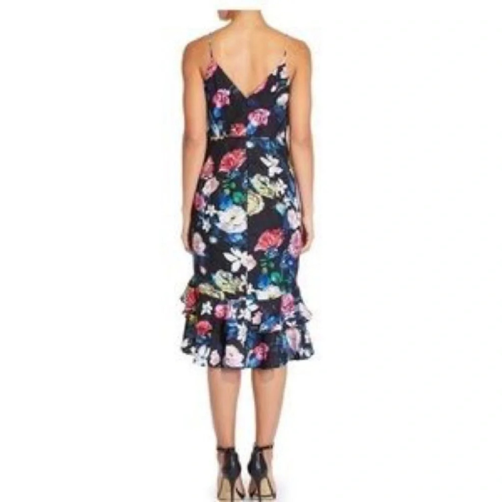 NWT Aidan Mattox printed burnout floral cocktail dress Size 6 (MSRP $220) - Picture 2 of 4
